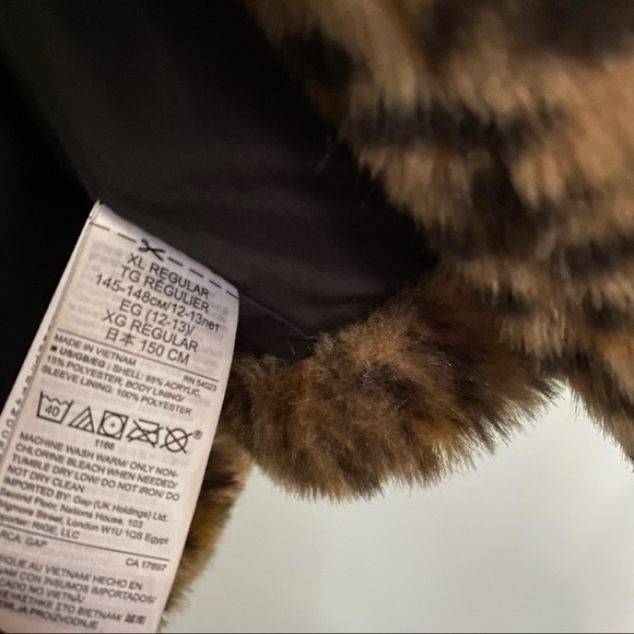 GAP faux fur leopard print jacket - Picture 4 of 5
